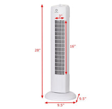 Load image into Gallery viewer, Fantask 35W 28'' 3-Speed Oscillating Bladeless Tower Fan
