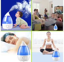 Load image into Gallery viewer, Cool Mist Ultrasonic Humidifier & Aroma Diffuser with Nightlight