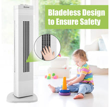 Load image into Gallery viewer, Bladeless 3-Speed Portable Oscillating Tower Fan
