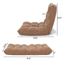 Load image into Gallery viewer, Adjustable 14-Position Folding Floor Chair