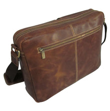 Load image into Gallery viewer, Amerileather Dual Flap Leather Messenger Briefcase