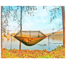 Load image into Gallery viewer, Double Camping Hammock with Bug Net, Tree Straps and Carabiners