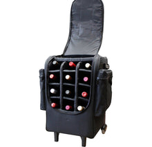 Load image into Gallery viewer, Amerileather Rolling 12-Bottle Wine Bag