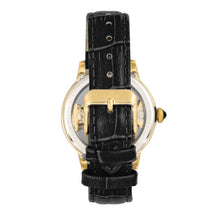Load image into Gallery viewer, Empress Rania Mechanical Semi-Skeleton Leather-Band Watch