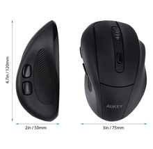Load image into Gallery viewer, Aukey Sculpted Ergonomic Wireless Mouse with Nano USB Receiver