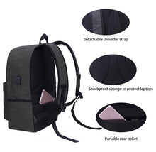 Load image into Gallery viewer, 17” Anti-Theft Laptop Backpack with USB Charging Port