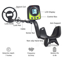 Load image into Gallery viewer, Back-lit LCD Metal Detector with Search Coil & Headphone Bag