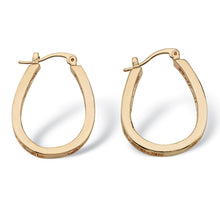 Load image into Gallery viewer, 2.52 TCW Goldtone Classic Oval Hoop Earrings