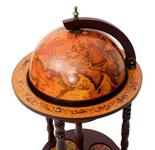 Load image into Gallery viewer, 16th Century Italian Wood Globe 36'' Wine Bar