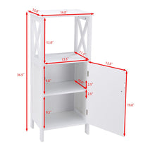 Load image into Gallery viewer, Costway White Bathroom Towels Storage Cabinet