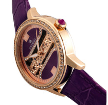 Load image into Gallery viewer, Empress Rania Mechanical Semi-Skeleton Leather-Band Watch