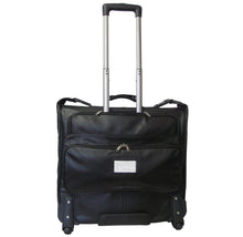 Load image into Gallery viewer, Amerileather Black Wheeled Leather Garment Bag