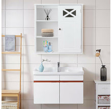 Load image into Gallery viewer, Costway Wall-Mounted 2-Shelf Decorative Door Medicine Cabinet