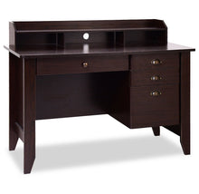 Load image into Gallery viewer, 4-Drawer Writing Desk with Upper Shelf