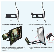 Load image into Gallery viewer, 12'' 3D Curved Screen Magnifier for Mobile Phones