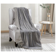 Load image into Gallery viewer, Chevron Jacquard Braided Oversized Throw Blanket