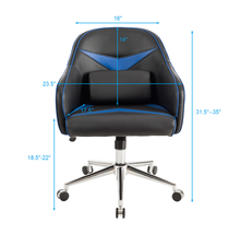 Load image into Gallery viewer, Adjustable Height Massaging Lumbar Task Chair
