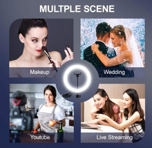 Load image into Gallery viewer, 10-inch Selfie Tripod Light with Smart Phone Holder