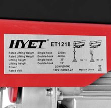 Load image into Gallery viewer, 440-pound Mini Electric Wire Hoist