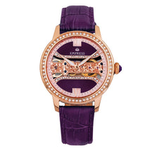 Load image into Gallery viewer, Empress Rania Mechanical Semi-Skeleton Leather-Band Watch