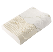 Load image into Gallery viewer, Cheer Collection Contoured Foam Pillow with Bamboo Cover
