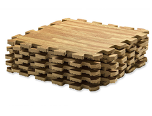 Load image into Gallery viewer, 9-Pieces Interlocking Foam Anti-Fatigue Floor Mats with Wood Grain Design