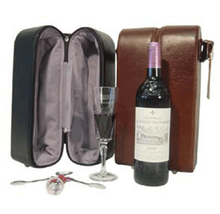 Load image into Gallery viewer, Amerileather Leather Double Wine Case Holder