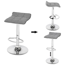 Load image into Gallery viewer, Curved Top Adjustable Height Bar Stools (Set of 2)