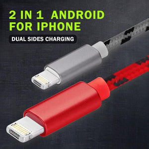 2-in-1 Reversible Lightning & Micro USB Cable (2-Pack)