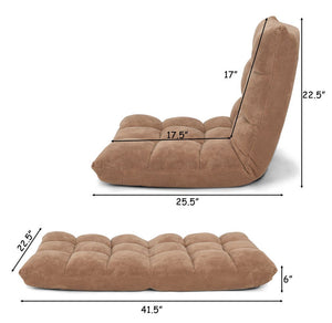 Adjustable 14-Position Folding Floor Chair