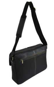 Amerileather Dual Flap Leather Messenger Briefcase