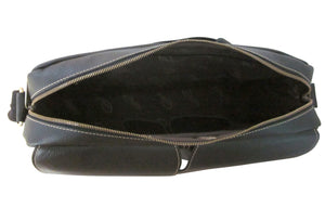Amerileather Dual Flap Leather Messenger Briefcase