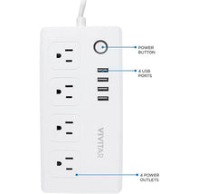 Load image into Gallery viewer, Vivitar Smart Home 4 USB Port Power Strip
