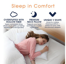 Load image into Gallery viewer, Cheer Collection Down Alternative Pregnancy V Shape Pillow
