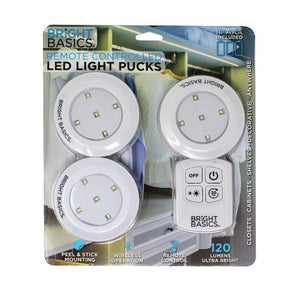 Bright Basics Ultra Thin Wireless LED Puck Light (3-Pack)