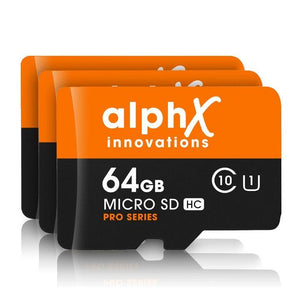 AlphX 64gb [3 Cards] SD Adapter and Card Reader 5-piece Bundle