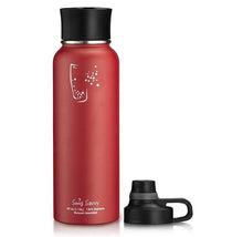 Load image into Gallery viewer, Double-Wall Insulated 40oz Bottle with Interchangeable Lids (2-Pack)
