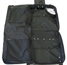 Load image into Gallery viewer, Amerileather Black Wheeled Leather Garment Bag
