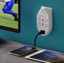 Load image into Gallery viewer, Aduro Surge Multi Charging Station with 6 Outlets &amp; Dual USB Ports
