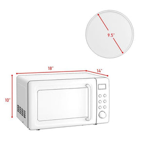 Black & Rose Gold Retro Countertop Microwave Oven