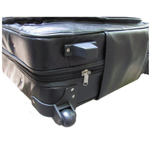 Load image into Gallery viewer, Amerileather Black Wheeled Leather Garment Bag
