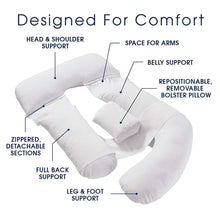 Load image into Gallery viewer, Cheer Collection U Shaped Pregnancy Pillow

