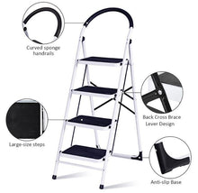 Load image into Gallery viewer, 4-Step 330-lb Capacity Folding Ladder
