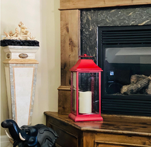 Load image into Gallery viewer, Belmont Red Decorative Candle Lantern
