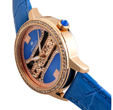 Load image into Gallery viewer, Empress Rania Mechanical Semi-Skeleton Leather-Band Watch
