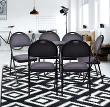 Load image into Gallery viewer, Fabric Upholstered Metal Frame Folding Chairs (Set of 6)
