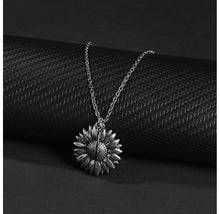 Load image into Gallery viewer, &quot;You Are My Sunshine&quot; Open Sunflower Necklace in 14K Gold Plating
