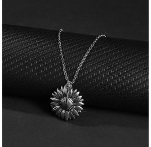 "You Are My Sunshine" Open Sunflower Necklace in 14K Gold Plating