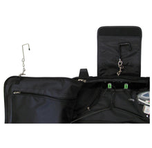 Load image into Gallery viewer, Amerileather Black Wheeled Leather Garment Bag
