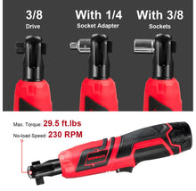 Load image into Gallery viewer, Cordless 12V Electric 3/8'' Ratchet Wrench Tool Kit
